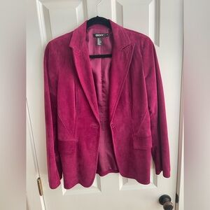 DKNY Pink Suede Leather Jacket